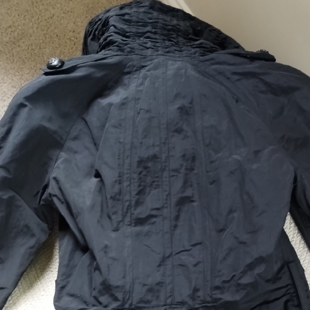 Etcetera Black Pea Coat with Standing Collar - Picture 12 of 15